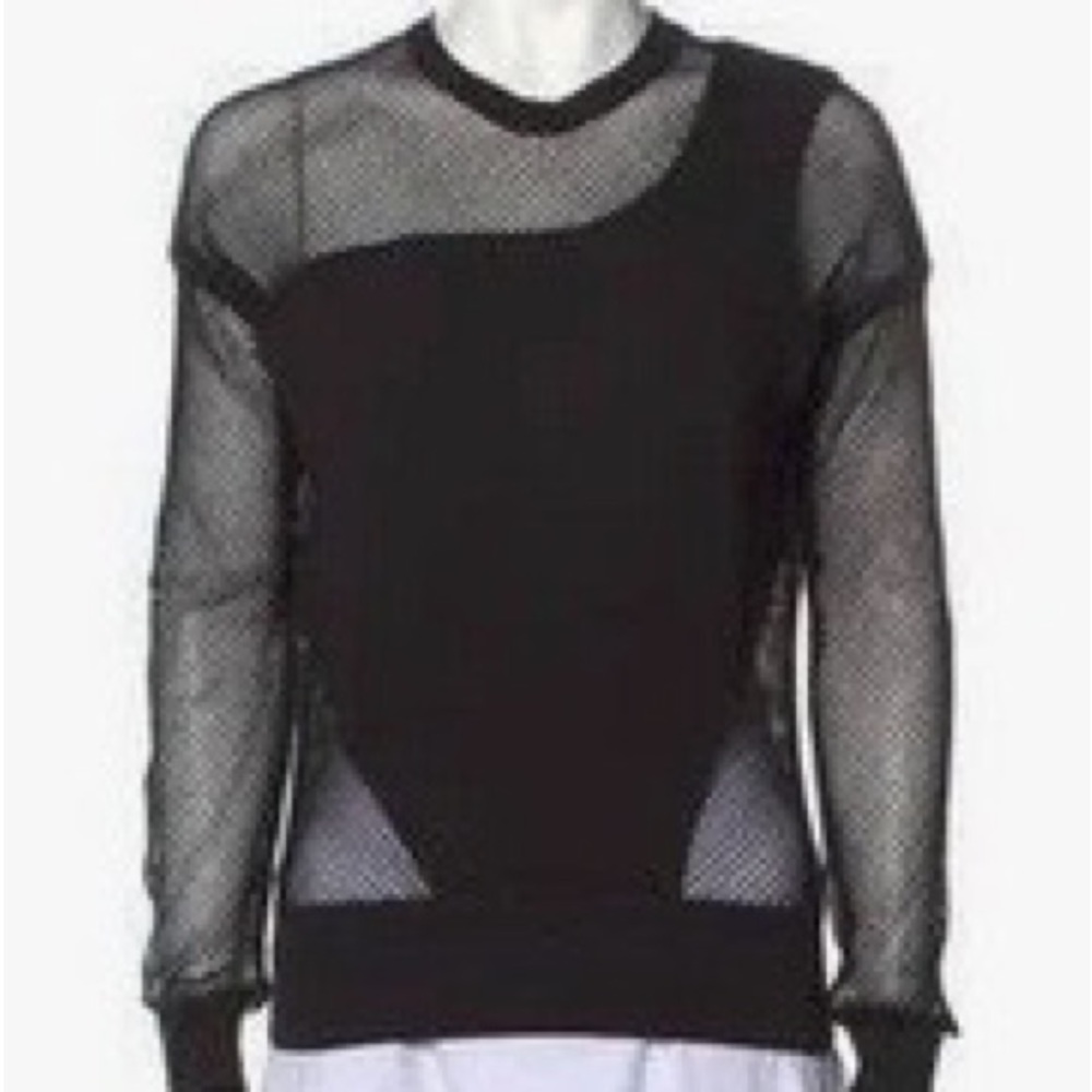 OHNE TITEL one shoulder / fishnet top, sz M